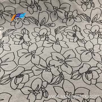 100% Polyester Floral Printed Flock Crepe Abaya Fabric